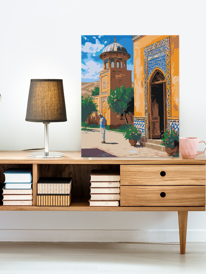 Raqamlar bo‘yicha rasm &amp;quot;Eski madrasaning hovlisi&amp;quot;