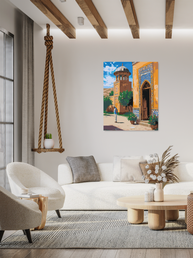 Raqamlar bo‘yicha rasm &amp;quot;Eski madrasaning hovlisi&amp;quot;