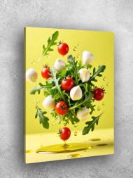 Постер на холсте &amp;quot;Салат капрезе в каплях масла&amp;quot;