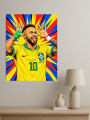 Holstga bosilgan poster &amp;quot;Futbolchi Neymar Junior&amp;quot;