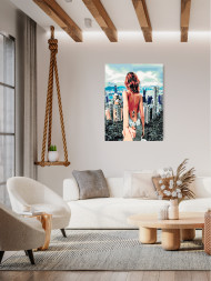 Raqamlar bo'yicha rasm "Orqamdan yur"