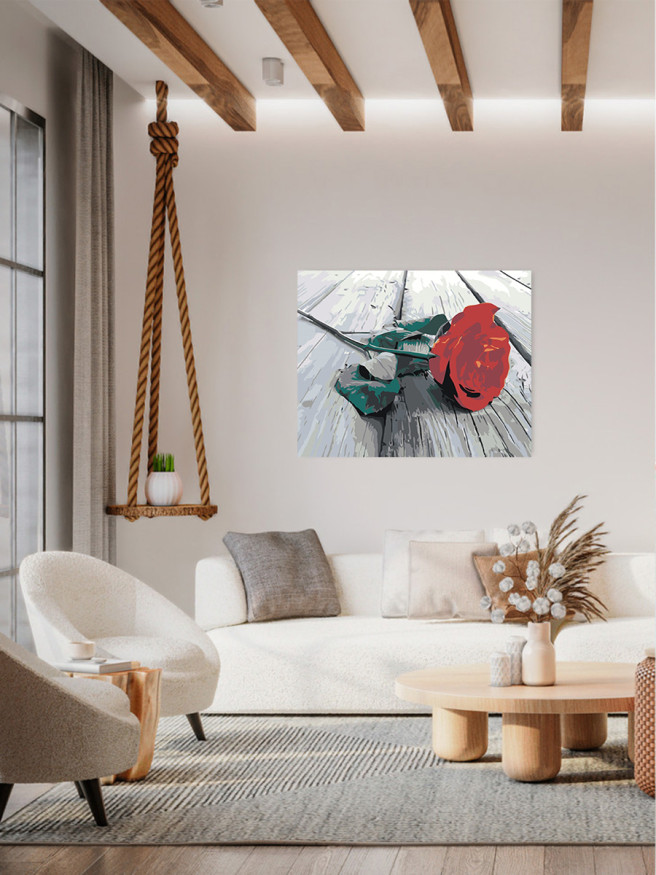 Картина по номерам &amp;quot;Роза&amp;quot;