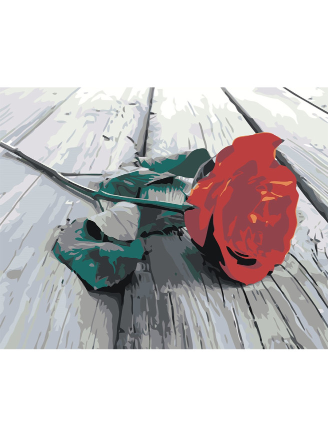 Картина по номерам &amp;quot;Роза&amp;quot;