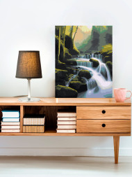 Raqamlar bo'yicha rasm "O'rmondagi sharshara"