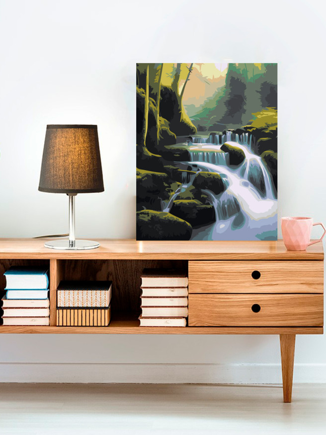 Raqamlar bo&amp;#039;yicha rasm &amp;quot;O&amp;#039;rmondagi sharshara&amp;quot;