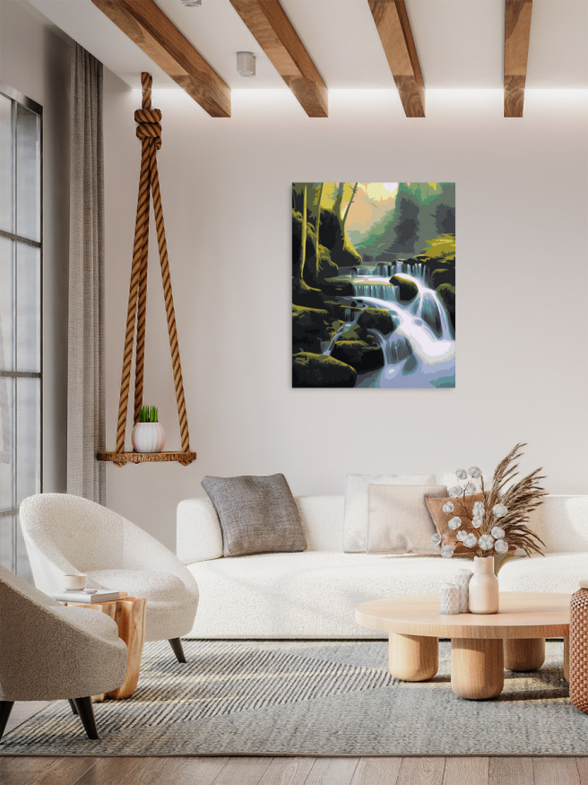 Raqamlar bo&amp;#039;yicha rasm &amp;quot;O&amp;#039;rmondagi sharshara&amp;quot;