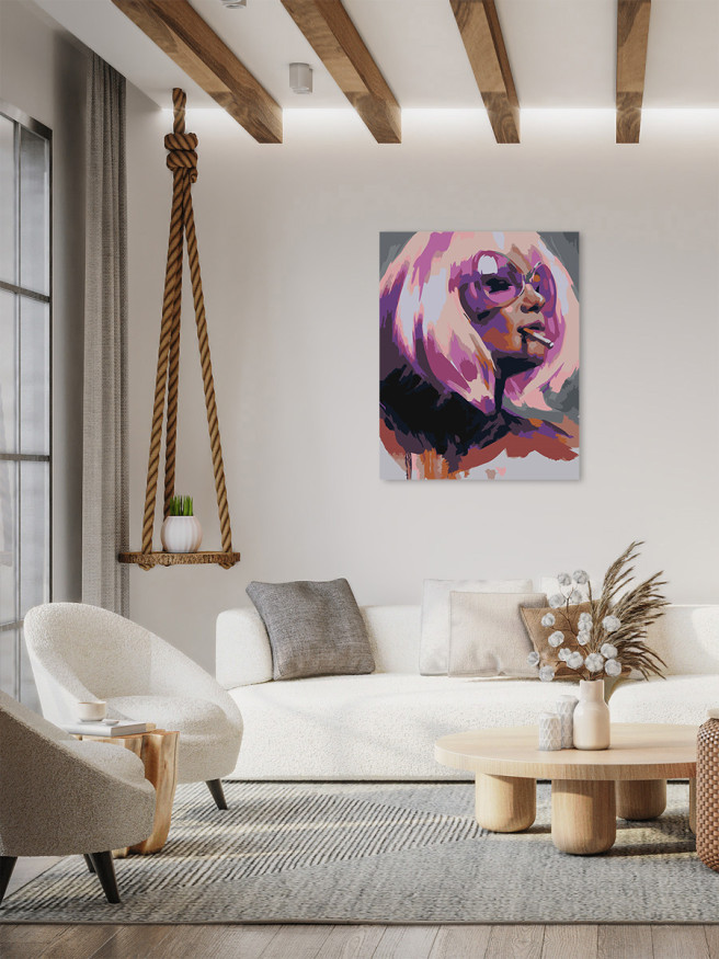 Картина по номерам &amp;quot;Девушка с сигаретой&amp;quot;