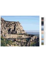 Картина по номерам &amp;quot;Здания в горах&amp;quot;