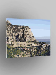 Картина по номерам &amp;quot;Здания в горах&amp;quot;