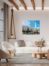 Raqamlar bo&#039;yicha rasm &quot;Bino yaqinidagi favvoralar&quot;