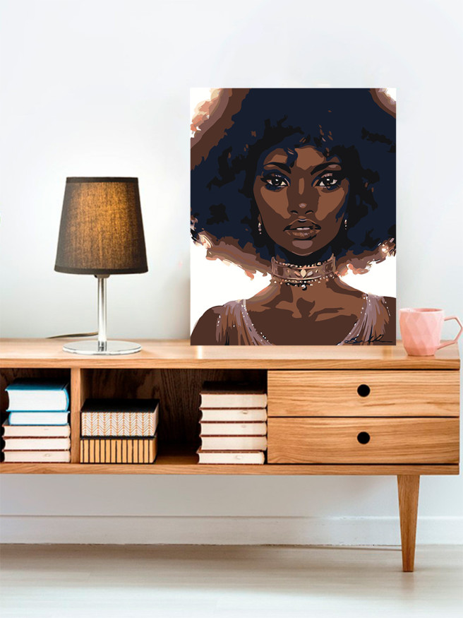 Raqamlar bo&amp;#039;yicha rasm &amp;quot;Qora tanli qiz&amp;quot;