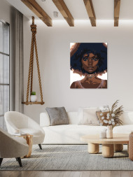 Картина по номерам &amp;quot;Темнокожая девушка&amp;quot;