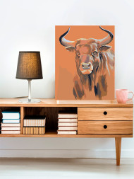 Raqamlar bo'yicha rasm "Buqa"