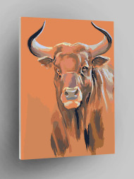 Raqamlar bo'yicha rasm "Buqa"