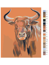 Raqamlar bo'yicha rasm "Buqa"