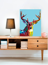 Raqamlar bo'yicha rasm "Ko'p rangli kiyik"