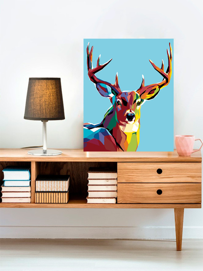 Raqamlar bo&amp;#039;yicha rasm &amp;quot;Ko&amp;#039;p rangli kiyik&amp;quot;