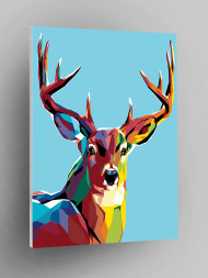 Raqamlar bo'yicha rasm "Ko'p rangli kiyik"