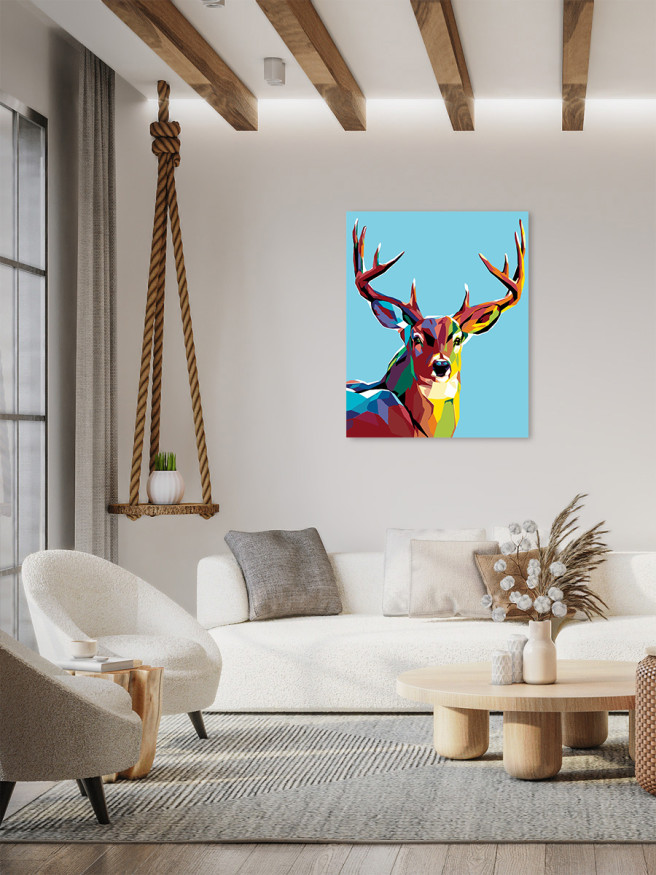 Raqamlar bo&amp;#039;yicha rasm &amp;quot;Ko&amp;#039;p rangli kiyik&amp;quot;