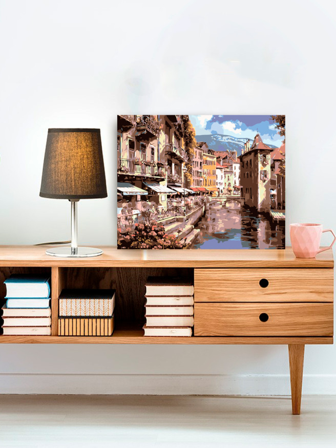 Картина по номерам &amp;quot;Река посреди города&amp;quot;