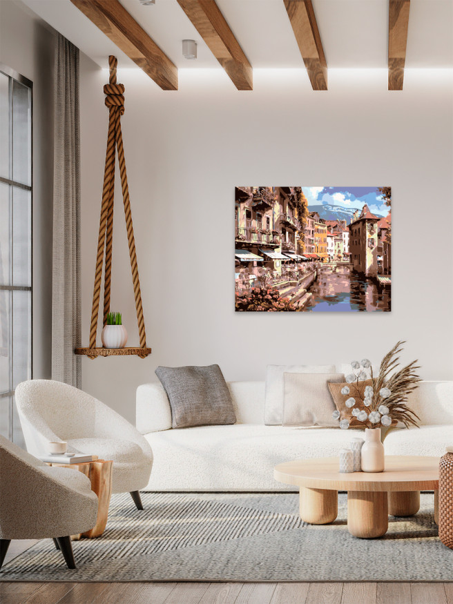 Картина по номерам &amp;quot;Река посреди города&amp;quot;