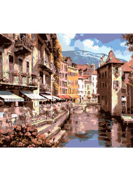 Картина по номерам &amp;quot;Река посреди города&amp;quot;