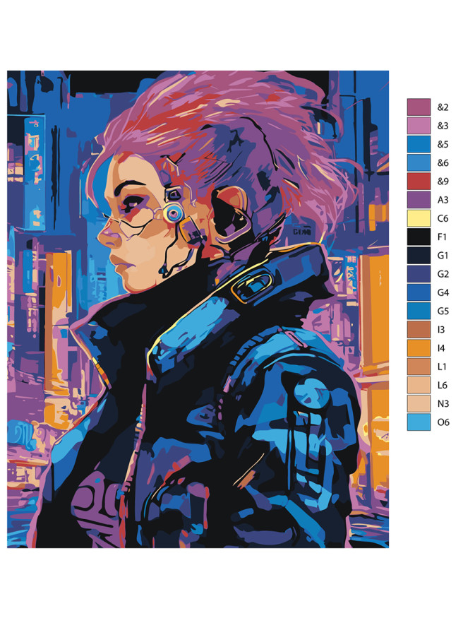 Картина по номерам &amp;quot;Девушка в городе&amp;quot;