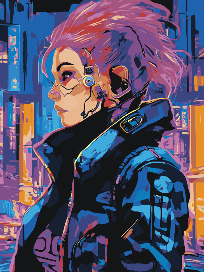 Картина по номерам &amp;quot;Девушка в городе&amp;quot;