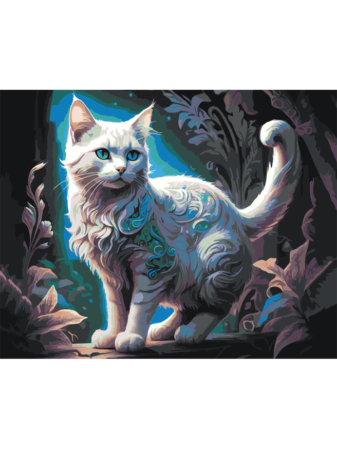 Raqamlar bo&amp;#039;yicha rasm &amp;quot;Qor oq mushuk&amp;quot;