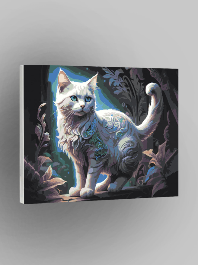 Raqamlar bo&amp;#039;yicha rasm &amp;quot;Qor oq mushuk&amp;quot;