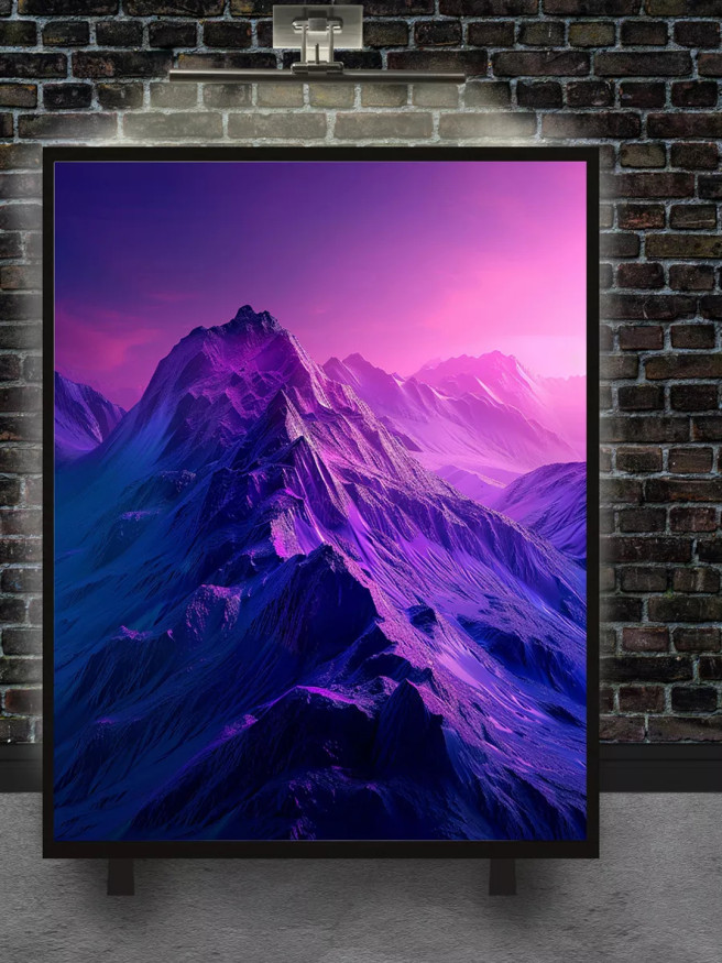 Holstga bosilgan poster &amp;quot;Binafsha cho‘qqilar uzra shom&amp;quot;