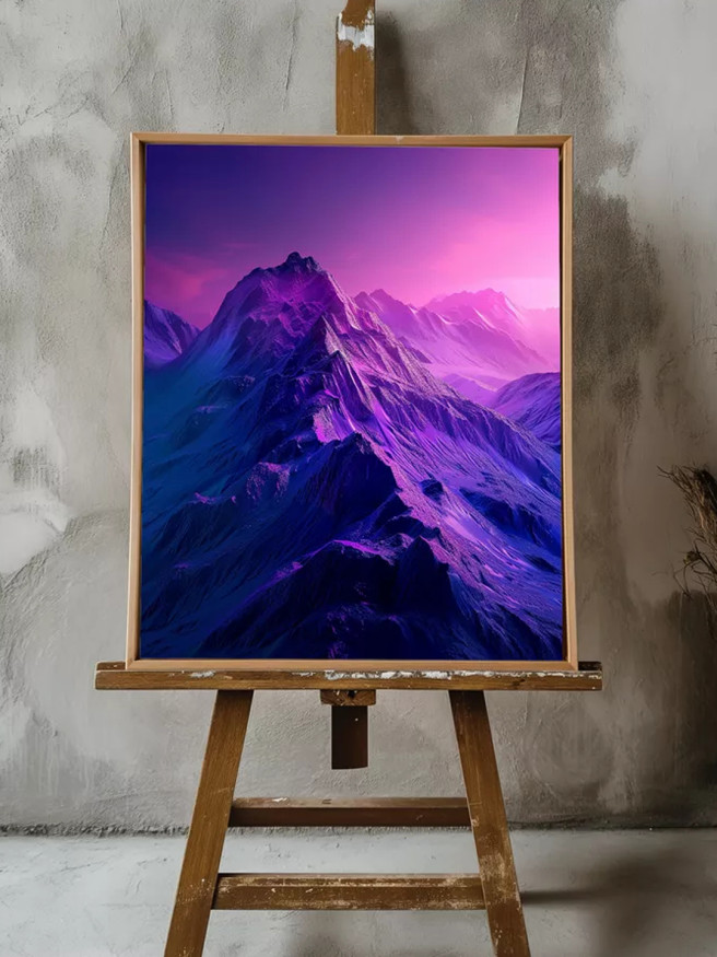 Holstga bosilgan poster &amp;quot;Binafsha cho‘qqilar uzra shom&amp;quot;