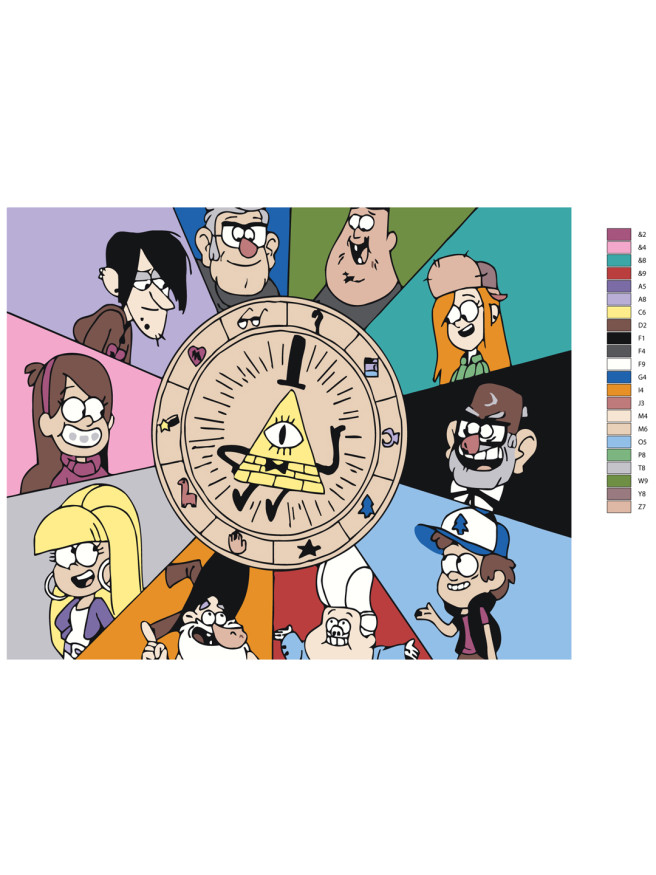 Raqamlar bo‘yicha rasm &amp;quot;Gravity Falls&amp;quot;