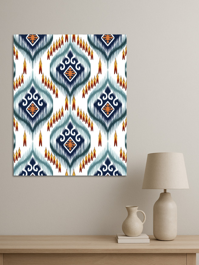 Holstga bosilgan poster &amp;quot;Sharqona oloviy naqshlar&amp;quot;