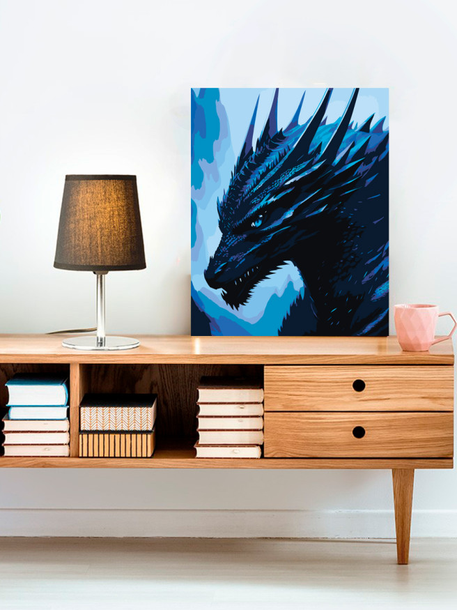 Картина по номерам &amp;quot;Синий дракон&amp;quot;