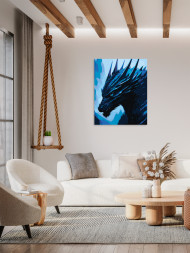 Raqamlar bo&#039;yicha rasm &quot;Moviy ajdarxo&quot;