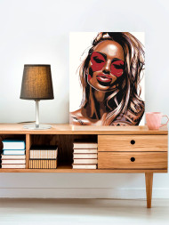 Картина по номерам &amp;quot;Девушка в очках&amp;quot;