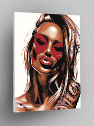 Картина по номерам &amp;quot;Девушка в очках&amp;quot;