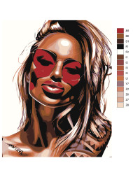 Картина по номерам &amp;quot;Девушка в очках&amp;quot;