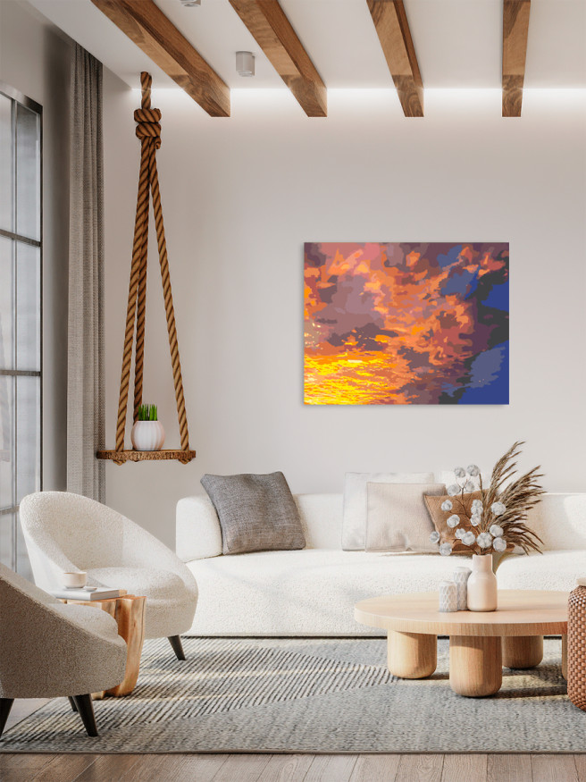 Картина по номерам &amp;quot;Огненное небо&amp;quot;