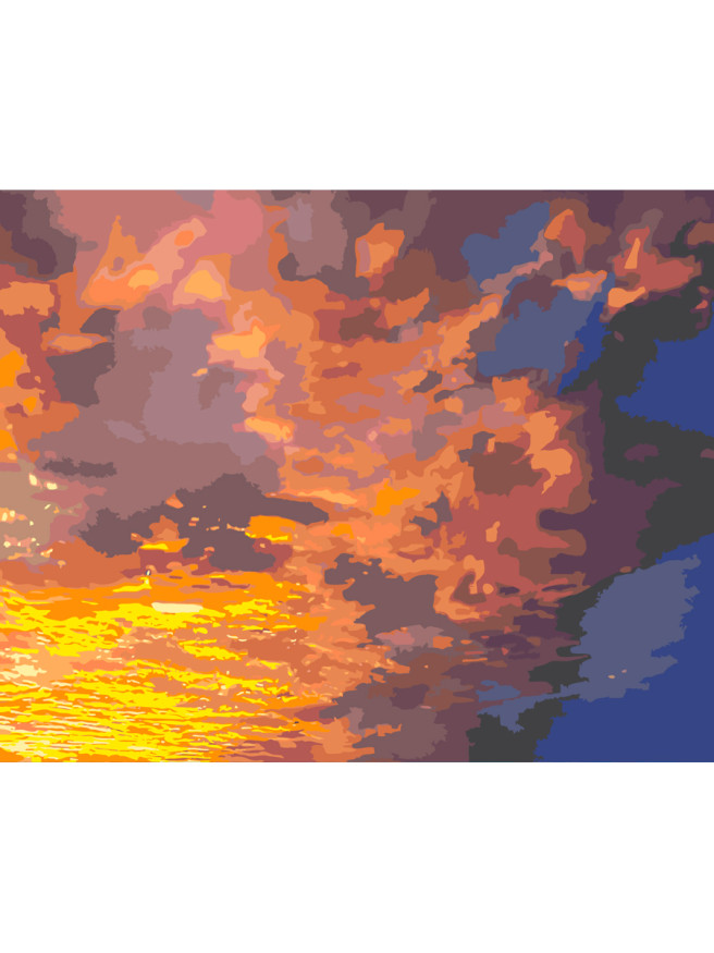 Картина по номерам &amp;quot;Огненное небо&amp;quot;