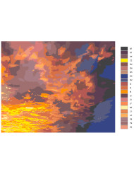 Raqamlar bo&#039;yicha rasm &quot;Olovli osmon&quot;