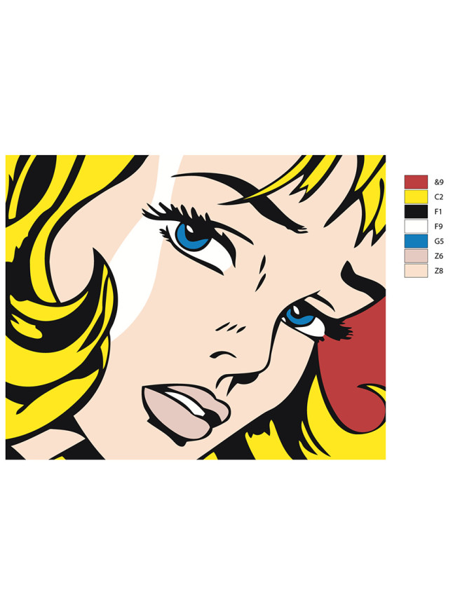 Картина по номерам &amp;quot;Девушка с жёлтыми волосами&amp;quot;