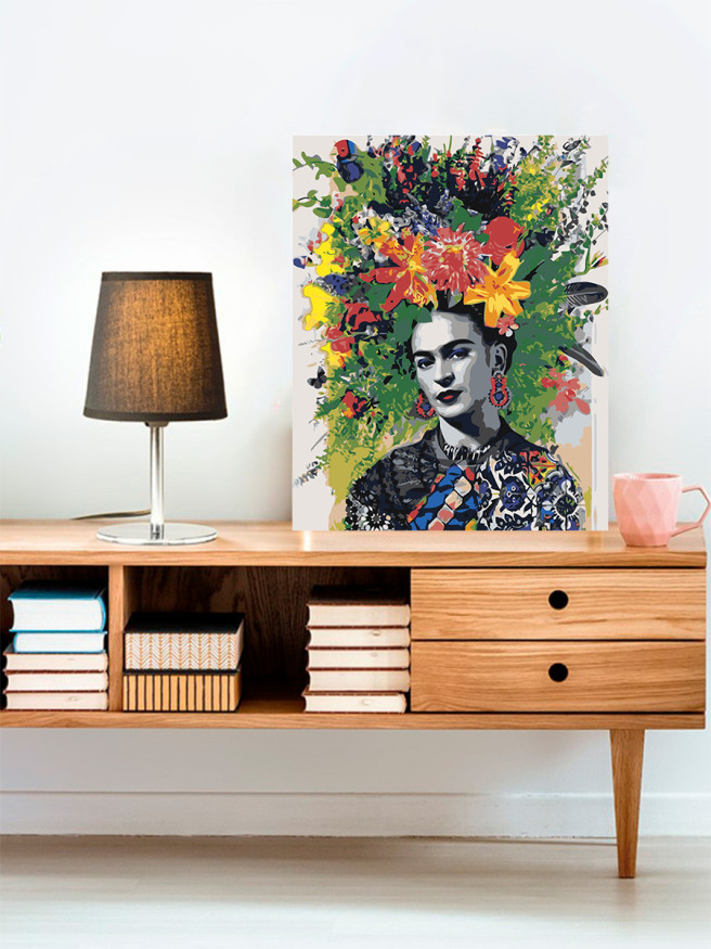 Raqamlar bo&amp;#039;yicha rasm &amp;quot;Gullar bilan go&amp;#039;zal qiz&amp;quot;