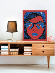 Картина по номерам &amp;quot;Девушка в очках&amp;quot;