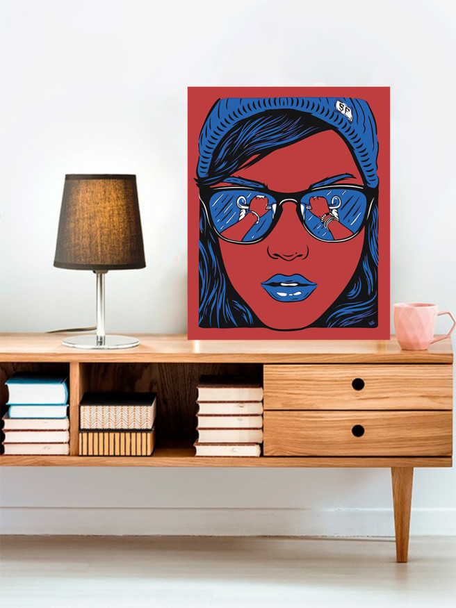 Картина по номерам &amp;quot;Девушка в очках&amp;quot;