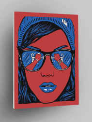 Картина по номерам &amp;quot;Девушка в очках&amp;quot;