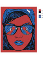 Картина по номерам &amp;quot;Девушка в очках&amp;quot;