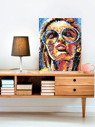 Raqamlar bo&#039;yicha rasm &quot;Ko&#039;zoynakli qiz&quot;