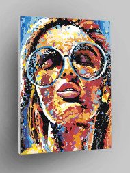 Raqamlar bo&#039;yicha rasm &quot;Ko&#039;zoynakli qiz&quot;